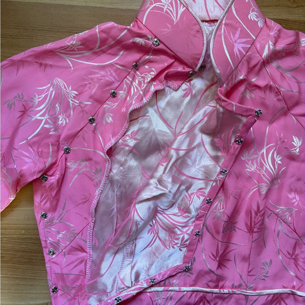 Traditional pink Vietnamese Ao Dai - see measurements - Picture 6 of 8